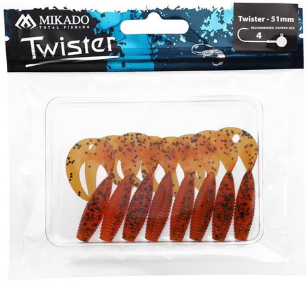 PRZYNĘTA - TWISTER 51mm/ PEPPER TEA - op8szt. MIKADO PMTBT-51-PT