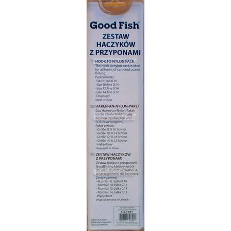Zestaw haczyków z przyponami GoodFish A-02-007