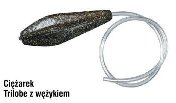 CIĘŻAREK TRILOBE Z WĘŻYKIEM CZARNY 90g OP.1SZT PRO CARP KONGER 665012090