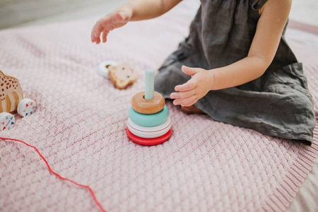 Układanka drewniana piramida wańka-wstańka Żyrafka Sophie, Janod