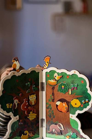 Układanka drewniana magnetyczna z 30 magnesami Drzewo, Janod