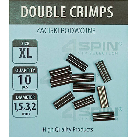 Tulejki zaciskowe podwójne 4spin rozm.XL 1,5x3,2 (10szt) Robinson 81-P-TZ-XL