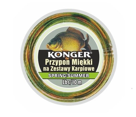 PRZYPON MIĘKKI SPRING/SUMMER NA ZESTAWY KARPIOWE 35Lbs/10m TEAM CARP KONGER 960007035