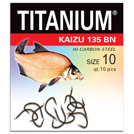 Haczyk Titanium KAIZU (10 szt.), rozm. 10 Robinson 02-P-135BN-10