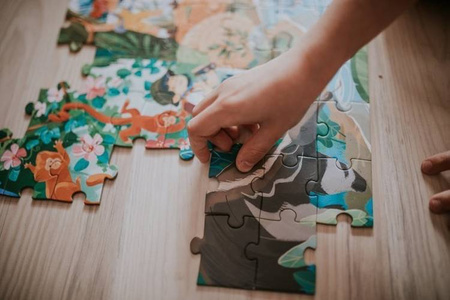 Puzzle w walizce Przygoda w kraju Inków 100 elementów 6+ Made in France, Janod