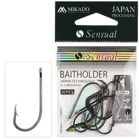 HACZYK SENSUAL NA WĘGORZA - BAITHOLDER Nr 1/0 BN - torebka 10szt. MIKADO HS11014-1/0B
