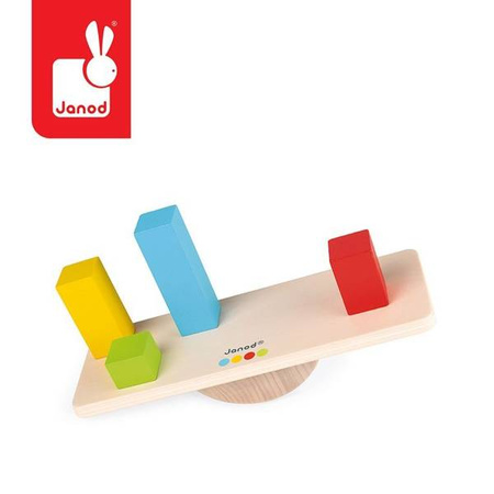 Drewniana równoważnia z 16 klockami Essentiel, Janod