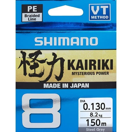 Plecionka Kairiki 8 0,160mm 150m 10,3kg Steel Gray Shimano (59WPLA58R13)