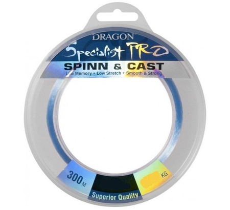 Żyłka  SPECIALIST Pro SPINN & CAST 300 m 0.23 mm/6.65 kg jasnoniebieska    DRAGON TDC-31-09-223