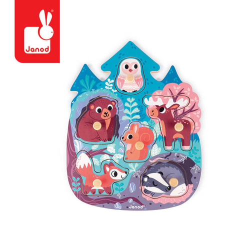 Puzzle drewniane Wesoły Las, Janod