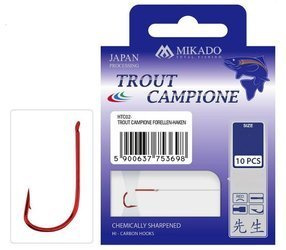 HACZYK TROUT CAMPIONE Nr 6 / line: 0.20 - 60 cm / RED - torebka 10szt. MIKADO HTC02-6R-60