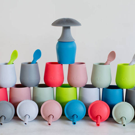 EZPZ Silikonowa myjka czyścik do naczyń bez bakterii szary