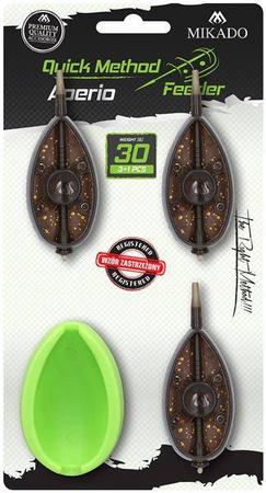 KOSZYCZEK - METHOD FEEDER APERIO Q.M.F. SYSTEM L KOMPLET - 3x40g + FOREMKA - op.1kpl MIKADO AMFA-QMF-SET-3L-40B