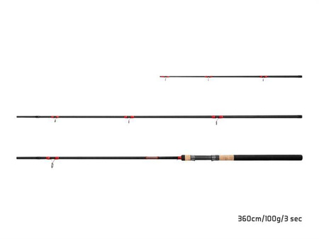 WĘDKA LEEDER Feeder + 2 szczytówki 360cm/100g/3 składy Delphin (101002518)
