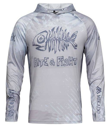 BLUZA - Z KAPTUREM Z FILTREM UPF rozm. S - op.1szt. MIKADO UMB-01UPF-S