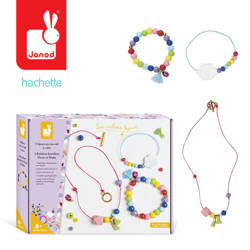 Zestaw kreatywny do tworzenia biżuterii Tęczowe koraliki 6+, Janod