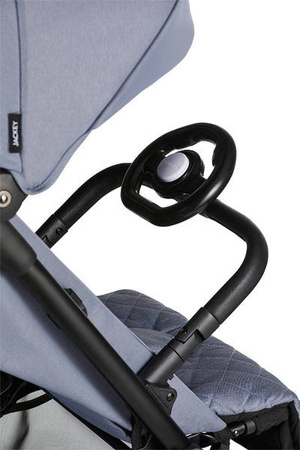 Easywalker Jackey Kompaktowy, samoskładający się wózek spacerowy z torbą transportową Steel Grey