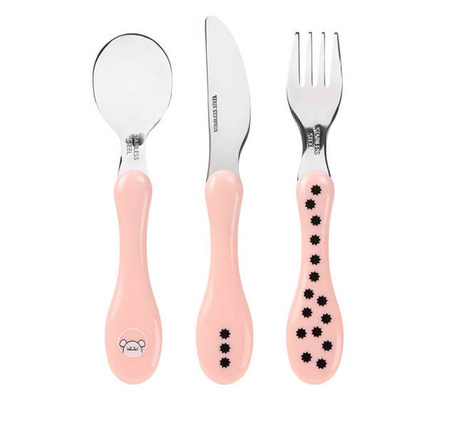 Lassig Zestaw sztućców ze stali nierdzewnej 3 el. Little Chums Mysz