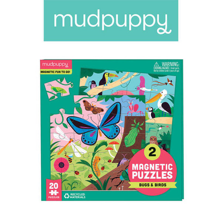 Mudpuppy Puzzle magnetyczne 2w1 Robaki i ptaki 20 elementów 4+