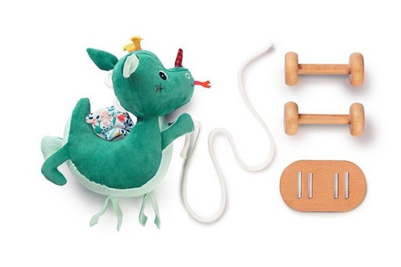 LILLIPUTIENS Przytulanka do ciągnięcia na kółkach Smok Joe 12 m+