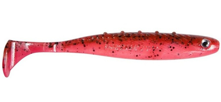 GUMA RIPPER Aggressor PRO - BLOODY KILLER 4"/10cm 3szt FLUO RED/MOTOR OIL black glitter black glitter DRAGON CHE-AG40D-51-455