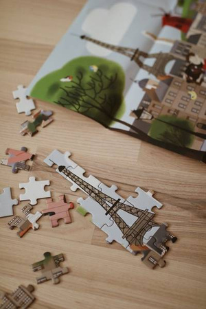 Puzzle w walizce Paryż 200 elementów 7+ Made in France, Janod