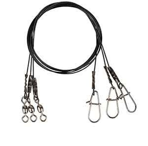 Przypony spinningowe savage gear Black7 Trace 40cm 0.60mm 25kg Swivel/Needle Snap 3szt (54864)