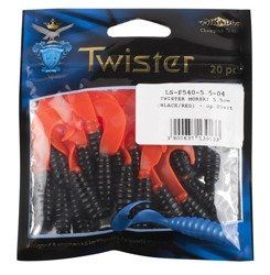 TWISTER MORSKI, NA MORZE 7.5cm (BLACK/RED) - op.5szt. MIKADO LS-G540-7.5-04