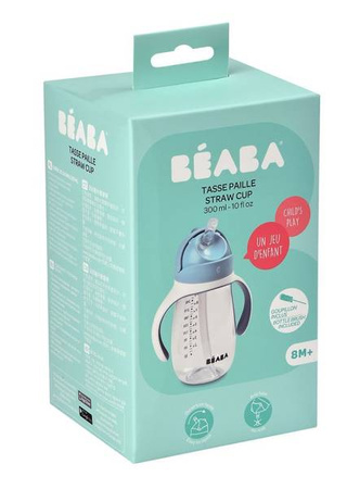 Beaba Butelka - kubek niekapek tritanowa ze słomką 300 ml windy blue