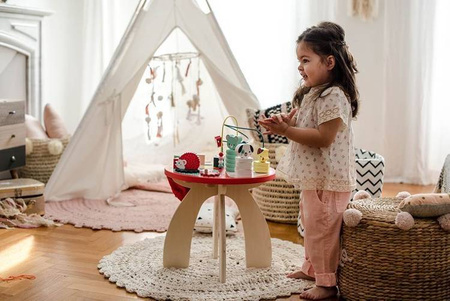 Stolik edukacyjny duży drewniany Baby Forest, JANOD