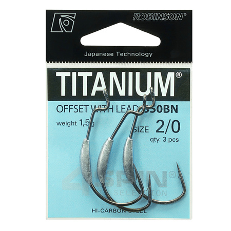 Hak Titanium OFFSET WITH LEAD 350BN (3 szt), rozm. 3/0, 2,5gr Robinson 02-S-350BN-3/0