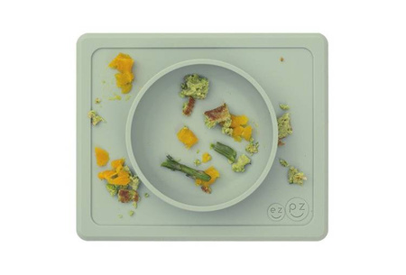 EZPZ Silikonowa miseczka z podkładką 2w1 Mini Bowl pastelowa zieleń