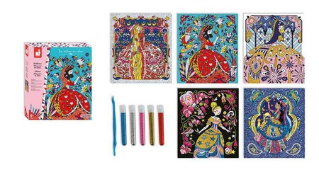 Zestaw kreatywny Magiczny brokat Księżniczki z bajek 5+, Janod