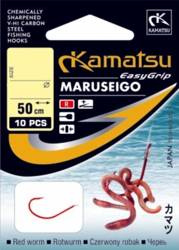 GOTOWE PRZYPONY HACZYKI WIĄZANE MARUSEIGO ROBAK CZERWONE hak 10 KAMATSU 520810810