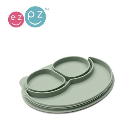 EZPZ Silikonowa pokrywka do małego talerzyka Mini Mat pastelowa zieleń