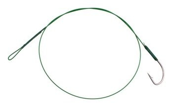 PRZYPON STALOWY Z HAKIEM 25cm / 10 kg - op.2 szt (GREEN) MIKADO ZG11-004