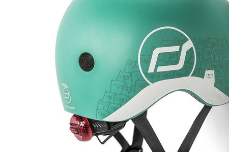 SCOOTANDRIDE Kask z odblaskami XXS-S dla dzieci 1-5 lat Forest Owl