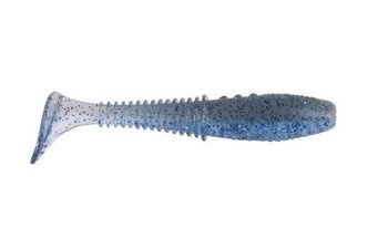 Ripper  Invader PRO - BLUE MADNESS 3"/7,5cm 4szt./bag CLEAR/CLEAR SMOKED silver/blue/black glitter     DRAGON CHE-IV30D-20-895