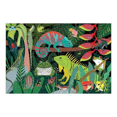 Mudpuppy Puzzle świecące w ciemności Żaby i jaszczurki 100 elementów 5+