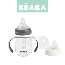 Beaba Butelka treningowa 2w1 tritanowa 210 ml Mineral grey