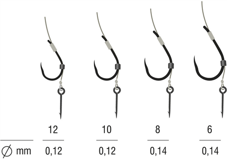 KAMATSU METHOD FEEDER BRAID SENSEI SPIKE 6 BLNO/10cm/0,14mm K-812 OP.5 SZT KAMATSU KONGER 502333306