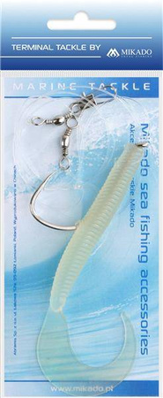 ZESTAW MORSKI - PILK TWIST RIG 7.5cm - hak 6/0 (PHOSPHO) MIKADO LS-A060-7.5-08