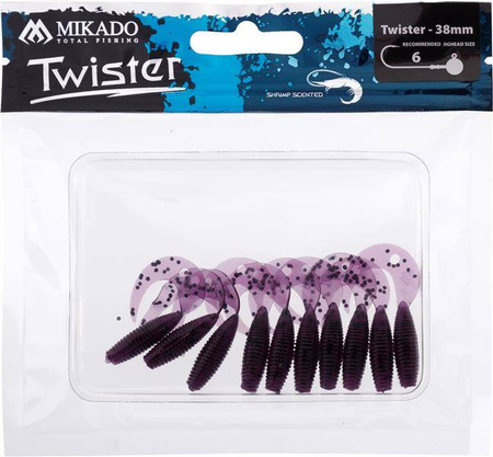 PRZYNĘTA - TWISTER 38mm/ GRAPE - op.10szt. MIKADO PMTBT-38-GP