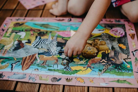 Mudpuppy Puzzle obserwacyjne Afrykańskie safari 64 elementy 4+