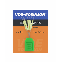 Stopery walcowe VDE-Robinson seledynowe rozm. XL, 20 szt. Robinson 68-ST-S04