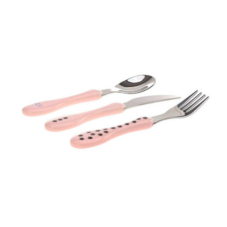 Lassig Zestaw sztućców ze stali nierdzewnej 3 el. Little Chums Mysz