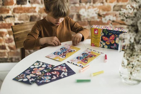 Zestaw kreatywny Fluorescencyjny piasek Motyle 6+, Janod