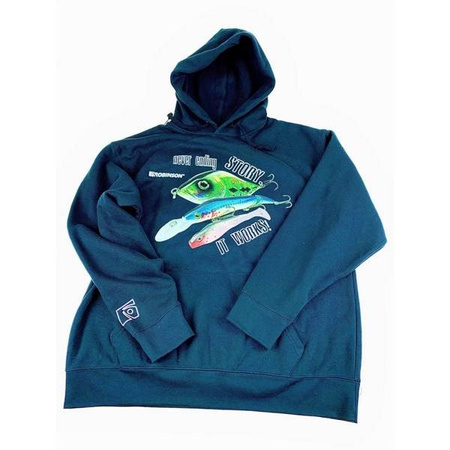 Bluza bawełniana z kapturem Robinson- black, rozm. XXL Robinson 69-BL-04-XXL