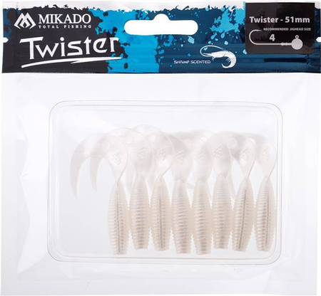 PRZYNĘTA - TWISTER 51mm/ PEARL - op8szt. MIKADO PMTBT-51-PE