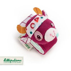 LILLIPUTIENS Grzechotka na rękę Krówka Rosalie z szeleszczącą folią 0 m+